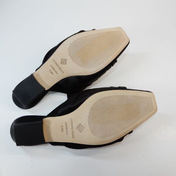 ANTONIO MELANI Lex Ornamented Backless Mules Slip On Shoes Size 6.5 Black NEW - Picture 12 of 15